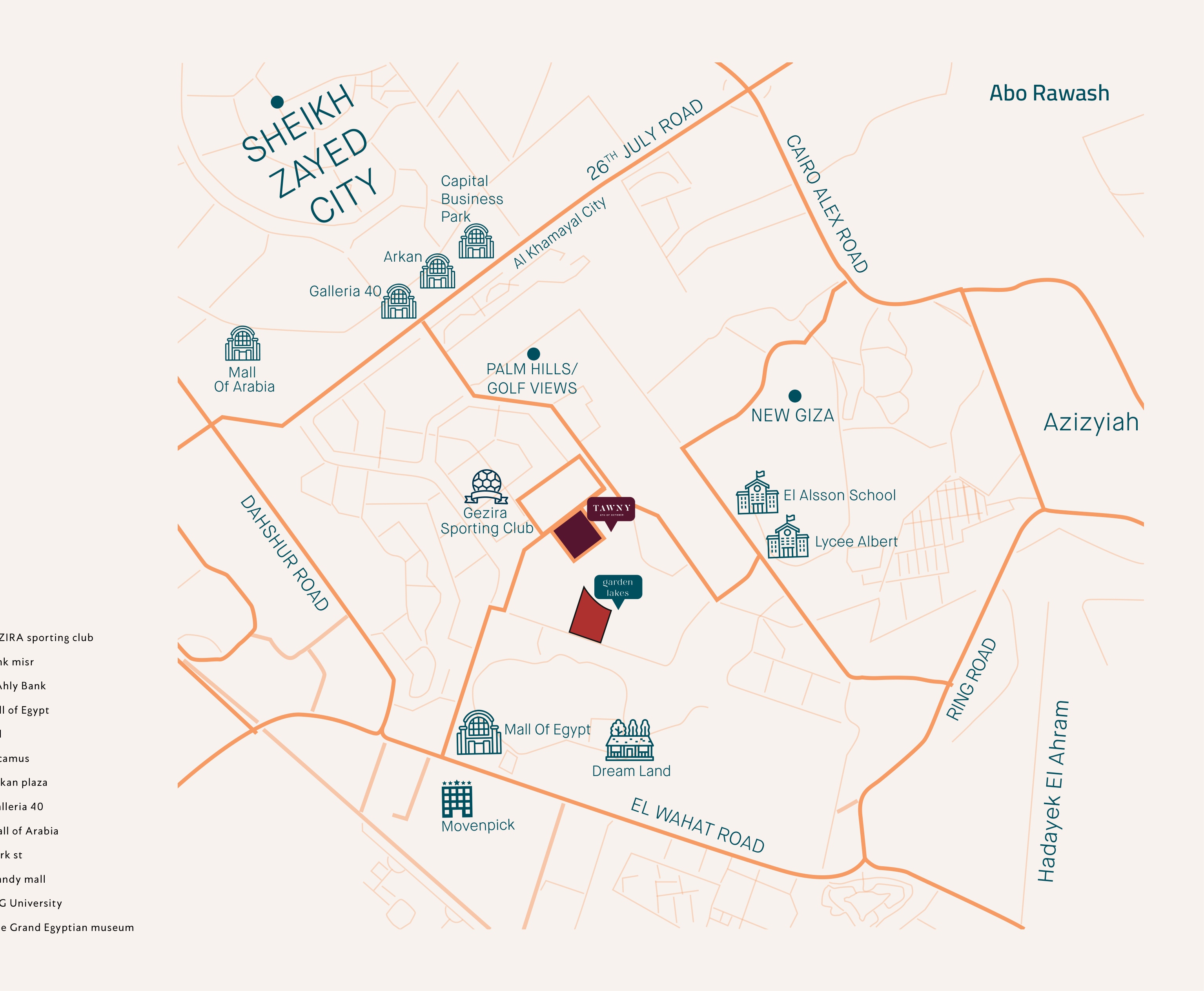 Garden Lakes location map
